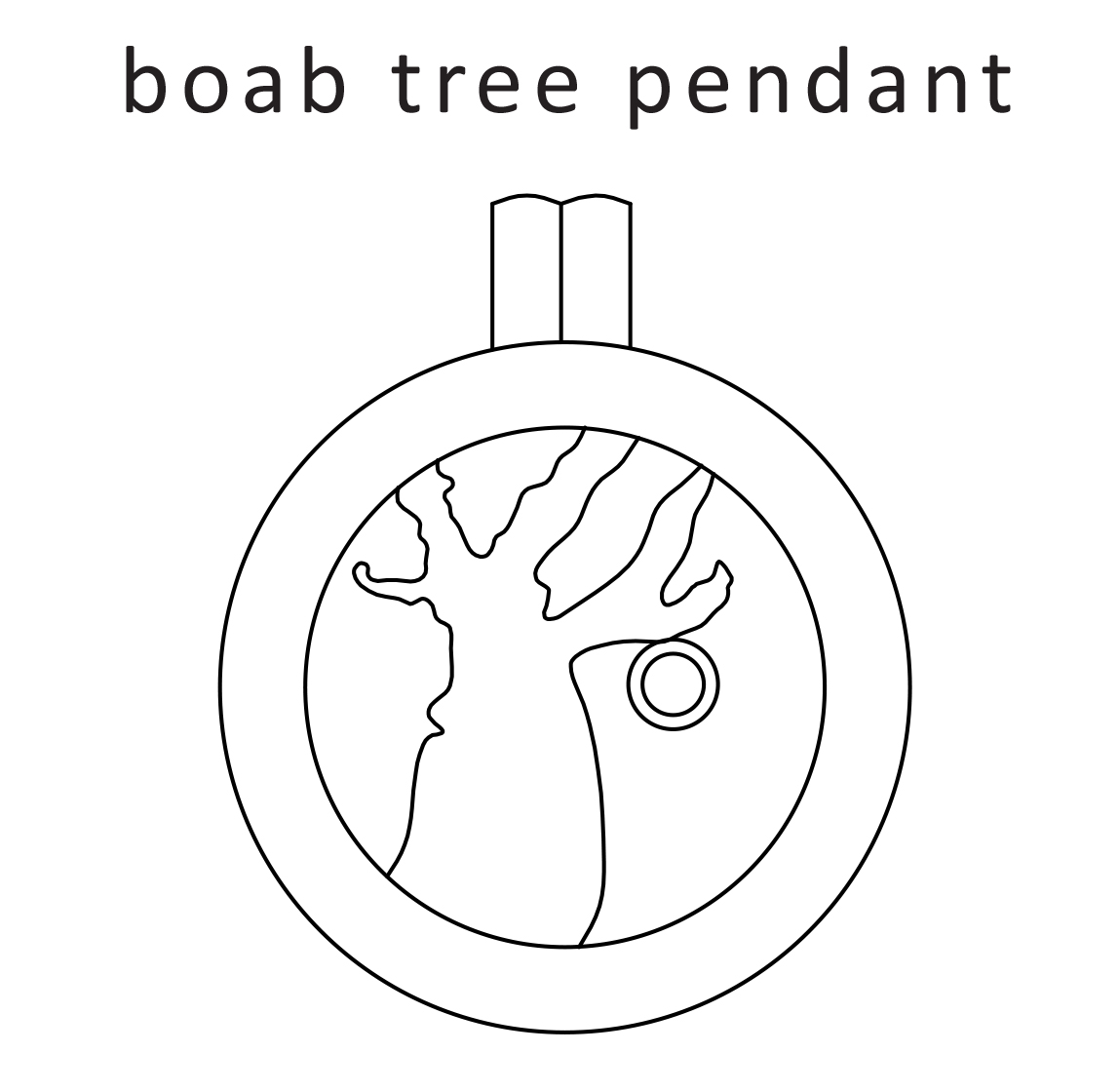 Boab Tree Pendant